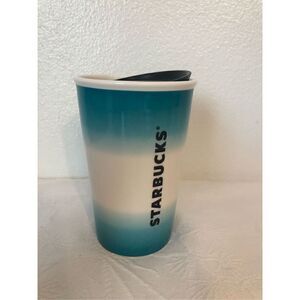 5/$15 SALE Starbucks Ombré Turquoise Tumbler with Lid 8 Oz